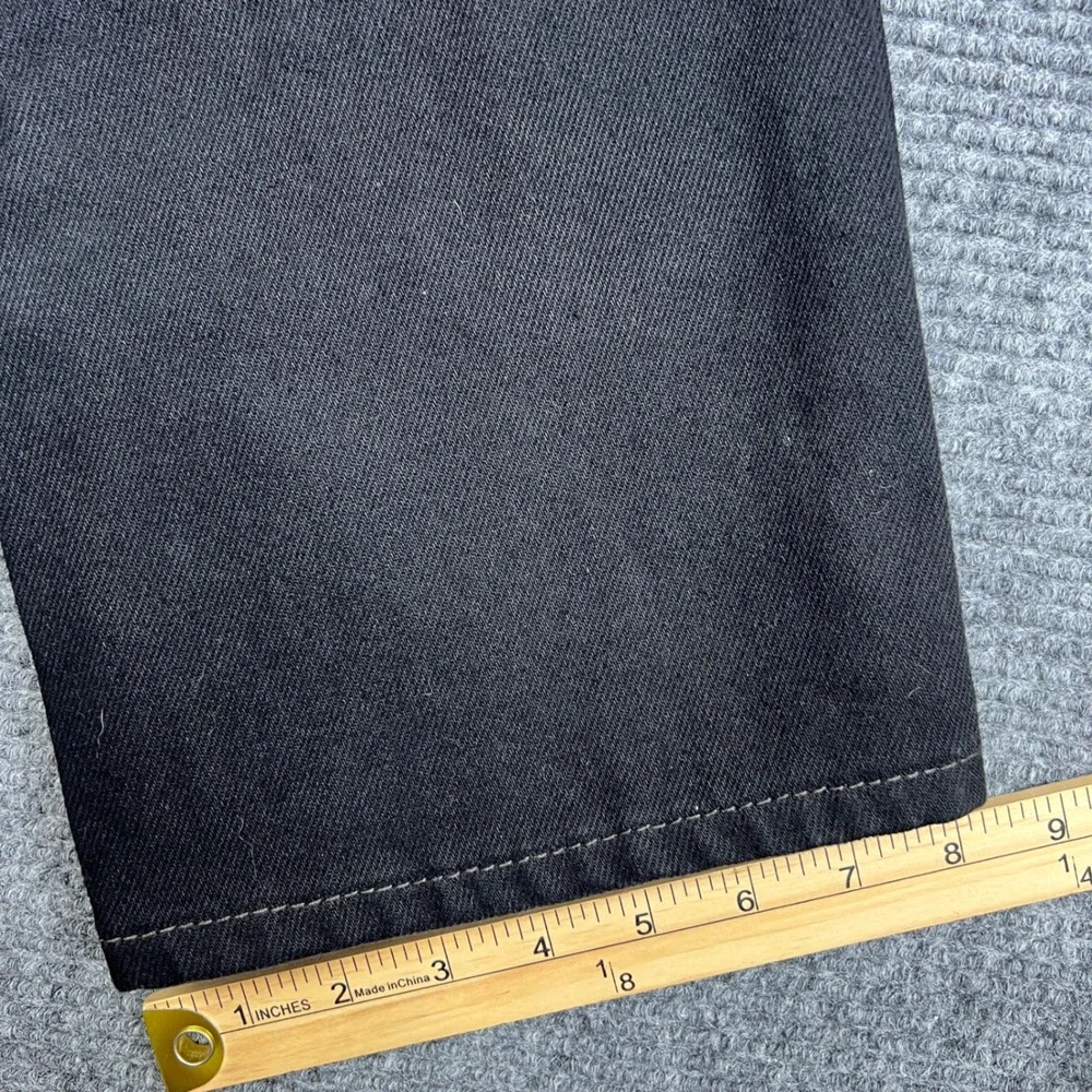 Levis 505 Regular Fit Straight Leg Black Denim Jeans Mens 33x34